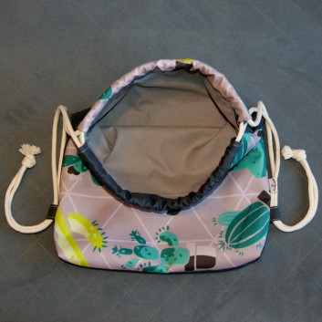 Backpack / waterproof bag - cactus / dark gray
