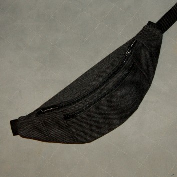 Hip sachet / fannypack - black fabric