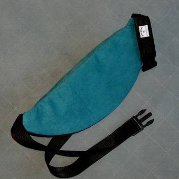 Waist / bum bag - turquoise velor