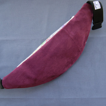 Hip bag / waist sachet - meadow and purple eco-suede
