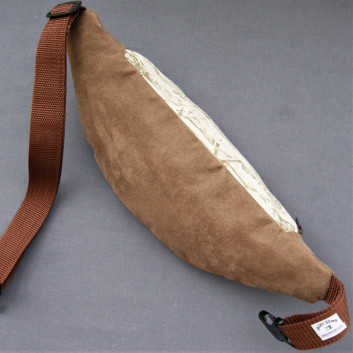 Hip sachet / kidney - brown farm and brown eco-suede